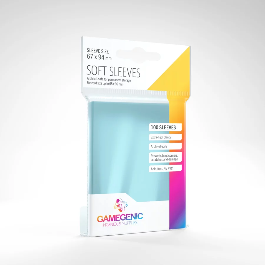 STANDARD SIZE SOFT SLEEVES - 100 bustine - GAMEGENIC