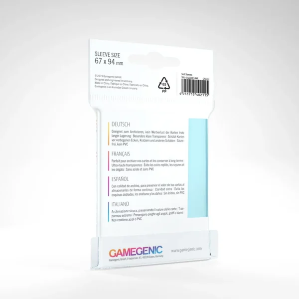 STANDARD SIZE SOFT SLEEVES - 100 bustine - GAMEGENIC - immagine 2