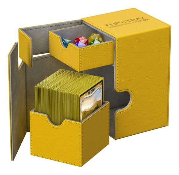 Flip´n´Tray Deck Case 100+ - Standard Size XenoSkin - Amber - Ultimate Guard