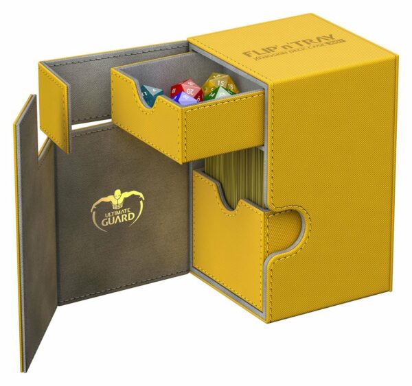 Flip´n´Tray Deck Case 100+ - Standard Size XenoSkin - Amber - Ultimate Guard - immagine 2