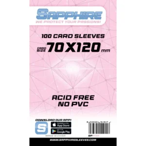 SAPPHIRE PINK - 100 BUSTE PROTETTIVE 70X120MM (sleeves per buste di carte Pokemon, One Piece, Magic, ecc)