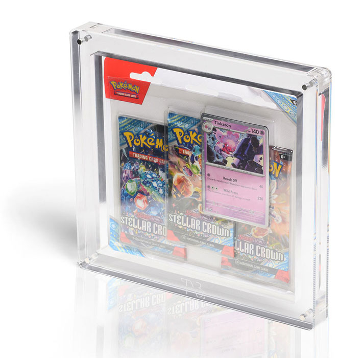 Espositore in Acrilico da 6mm per Pokemon BLISTER 3 Buste – The Acrylic Box